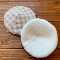 画像2: 【送料無料】 布の母乳パッド（２枚組） 刺繍レース/白ホワイト くり返し使えて肌に優しい♪ 【防水布あり】立体カップ  母乳育児 授乳